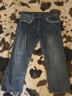 Grace in LA Women's Dark Indigo Capris